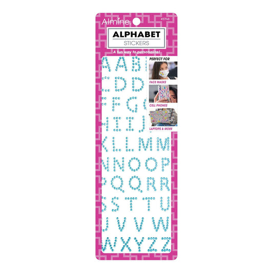 Almine Mask Sticker w Alphabet, Assorted Face Masks Almine Blue  
