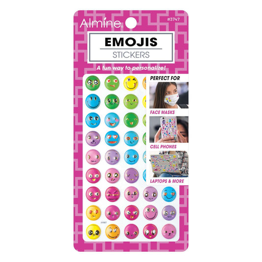 Almine Mask Sticker w Emojis, Assorted Face Masks Almine Multicolored  