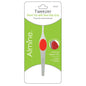 Almine Slant Tip Tweezer Red Non-slip Grip Tweezers Almine   
