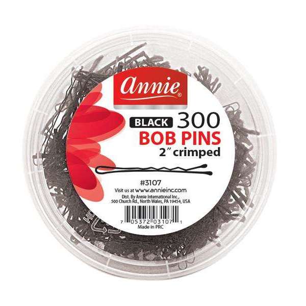 Annie Bob Pins 2" 300ct Black Hair Pins Annie   