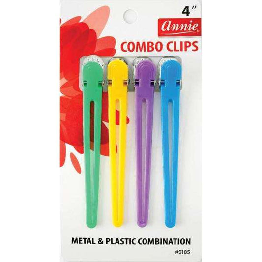 Annie Combo Clips 4Ct Asst Color Hair Clips Annie   