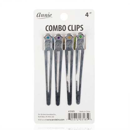 Annie Combo Clips 4Ct Asst Color Hair Clips Annie   