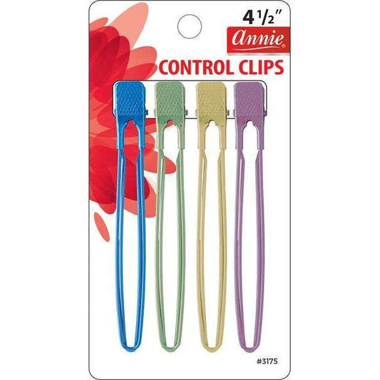 Annie Control Clips 4.5" 4Ct Hair Clips Annie   