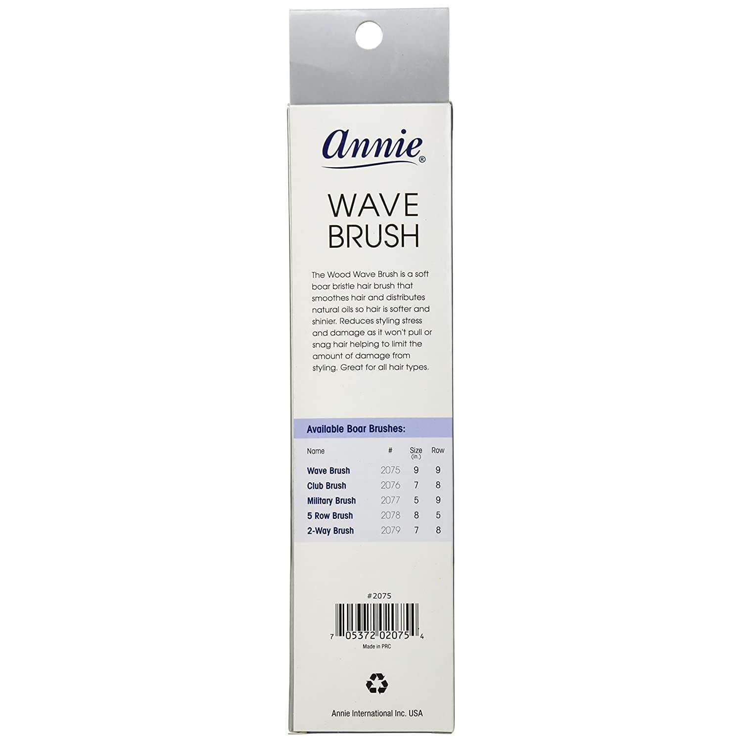 Annie Easy Style Professional Wave Brush 100 % Natural Boar Medium Bristle Brushes Annie   