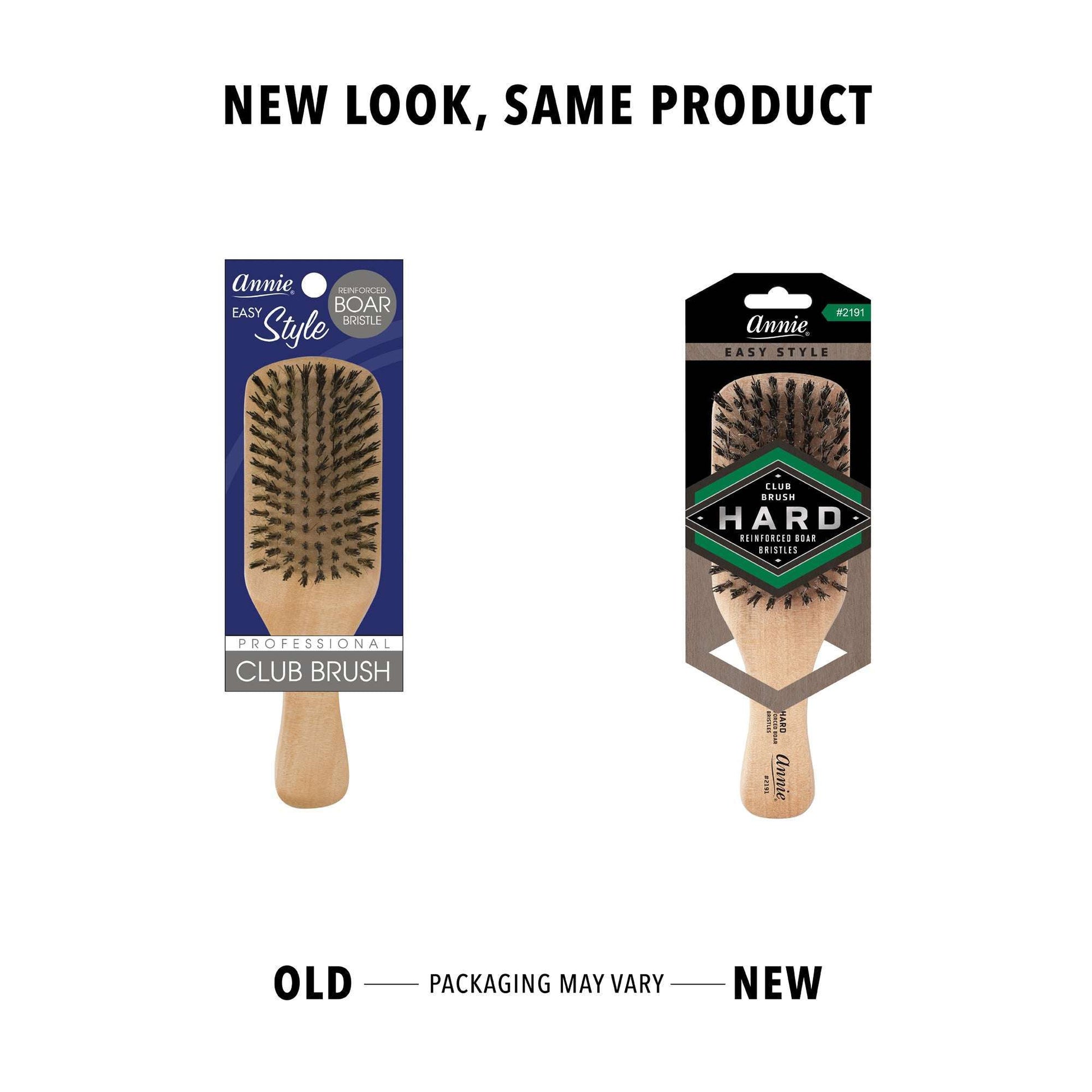Annie Easy Style Hard Reinforced Boar Bristle Club Brush Brushes Annie   