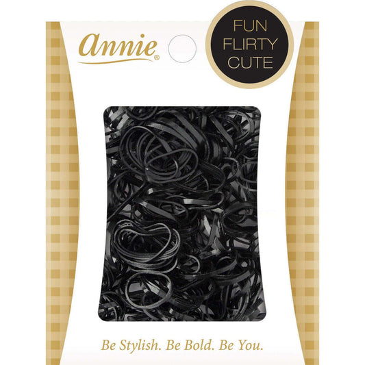 Annie Elastic Band Black (250) Rubber Bands Annie   