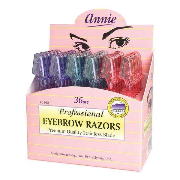 Annie Eyebrow Razors Display 36Ct Asst Color Eyebrow Shapers Annie   
