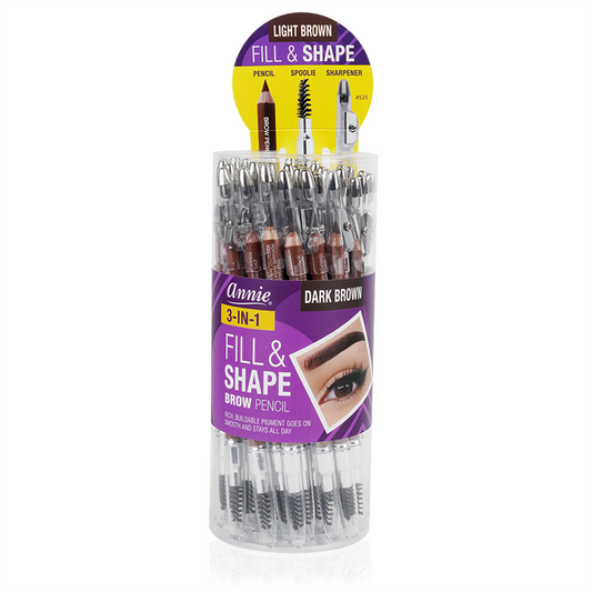 Annie Fill and Shape Brow Pencil with Sharpener & Spoolie 36ct Makeup Annie   
