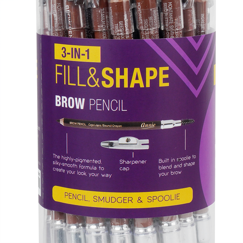 Annie Fill and Shape Brow Pencil with Sharpener & Spoolie 36ct Makeup Annie   