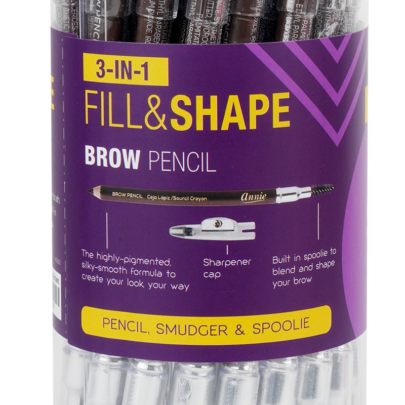 Annie Fill and Shape Brow Pencil with Sharpener & Spoolie 36ct Makeup Annie   