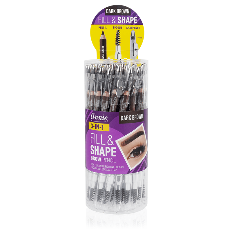 Annie Fill and Shape Brow Pencil with Sharpener & Spoolie 36ct Makeup Annie   