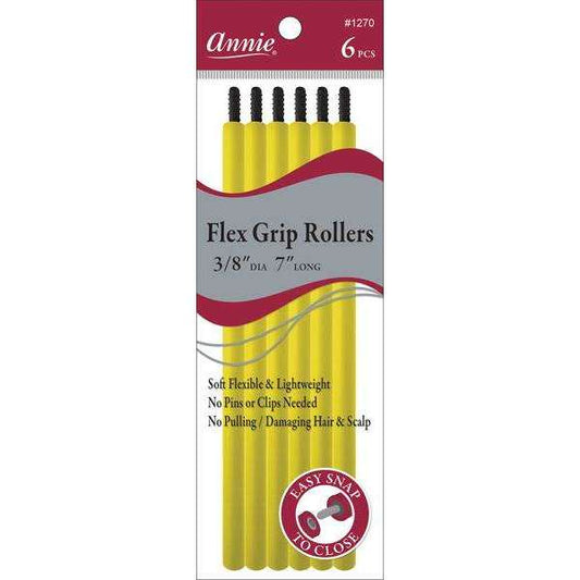 Annie Flex Grip Rollers 3/8 Inch Yellow Flex Grip Rollers Annie   
