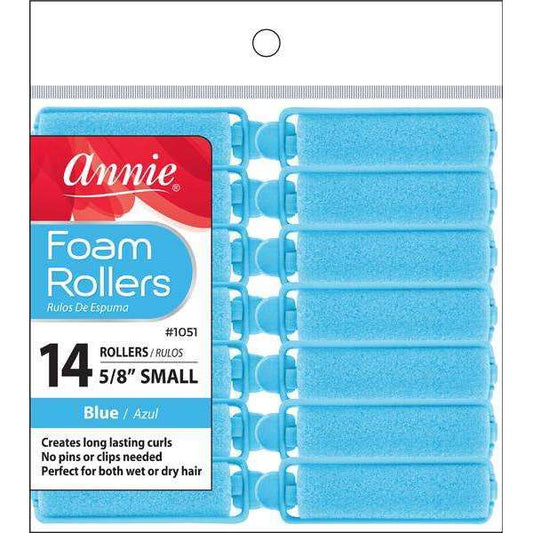 Annie Foam Rollers Small 14Ct Blue Foam Rollers Annie   