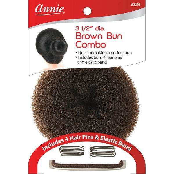 Annie Hair Bun Kit 3.5" Brown Wig Accessories Annie   