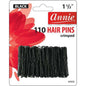 Annie Hair Pins 1 1/2" 110Ct Black Hair Pins Annie   