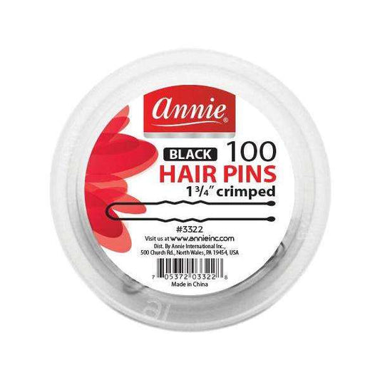 Annie Hair Pins 1 3/4" 100Ct Black Hair Pins Annie   