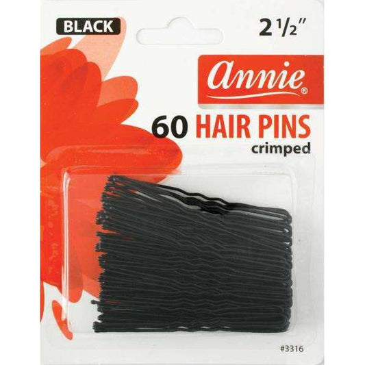 Annie Hair Pins 2 1/2" 60Ct Black Hair Pins Annie   