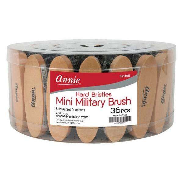 Annie Hard Mini Military Brush Bulk 36ct Brushes Annie   