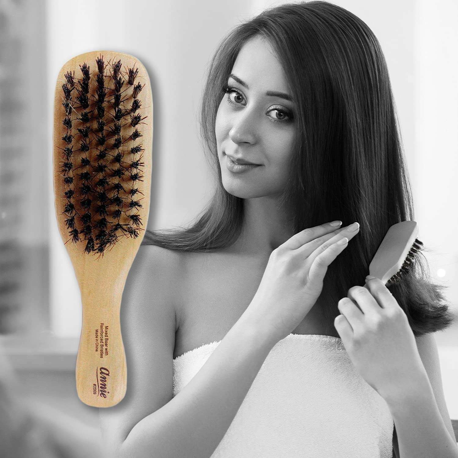 Annie Hard Mini Wave Brush Boar & Nylon Bristle 24Ct Brushes Annie   