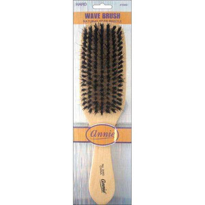 Annie Hard Wave Boar & Nylon Bristle Brush Light Brown Brushes Annie   