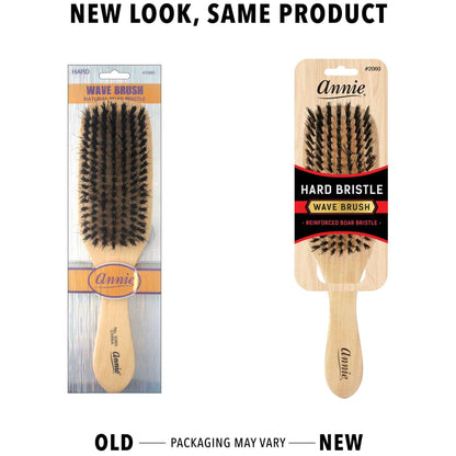 Annie Hard Wave Boar & Nylon Bristle Brush Light Brown Brushes Annie   