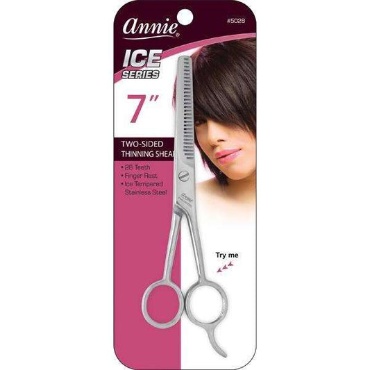 Annie Ice Tempered Stainless Steel Hair Thinning Shears 7 Inch Hair Shears Annie   