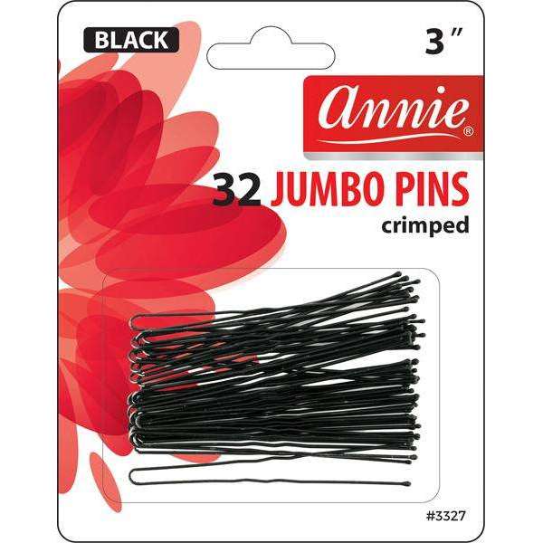 Annie Jumbo Hair Pins 3" 32Ct Black Hair Pins Annie   