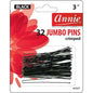 Annie Jumbo Hair Pins 3" 32Ct Black Hair Pins Annie   