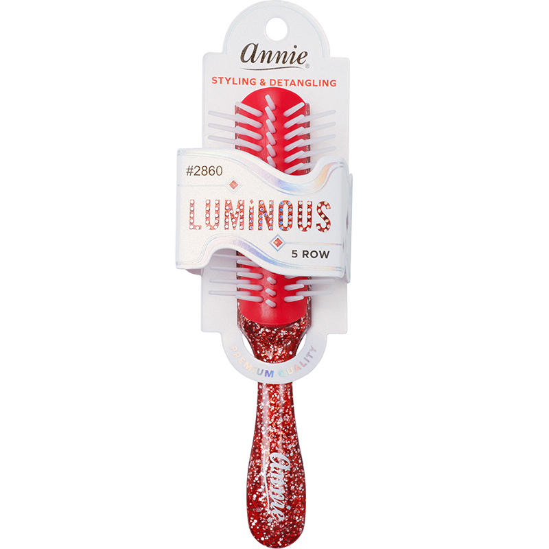Annie Luminous 5 Row Styling Brush Assorted Colors Brushes Annie Red  