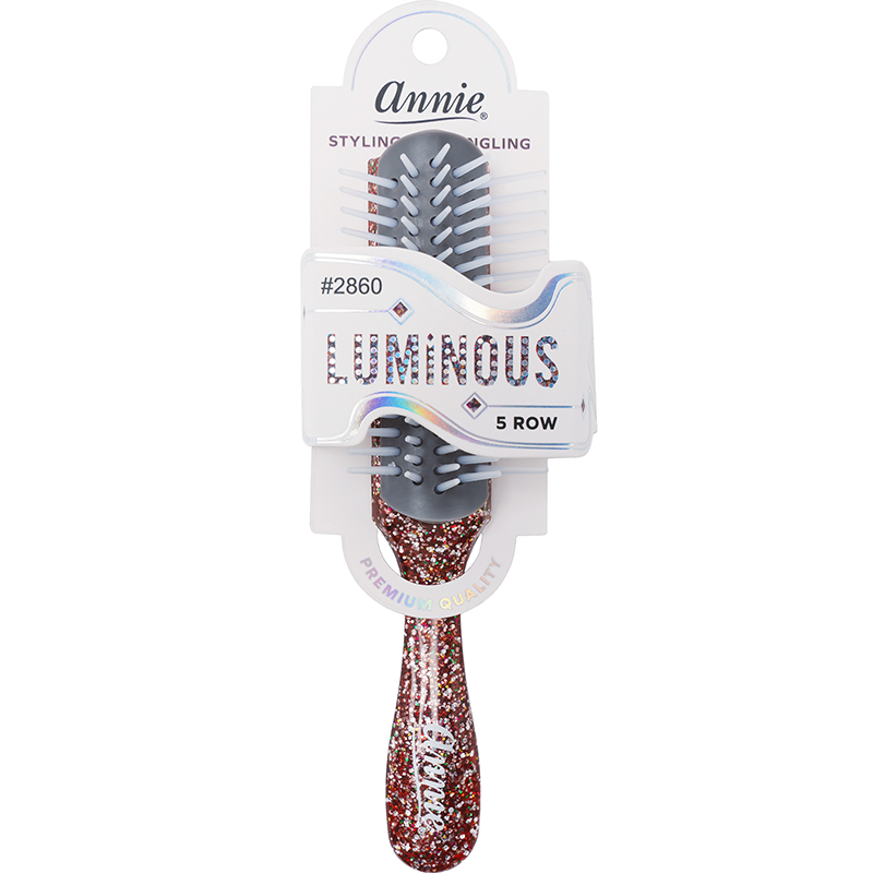 Annie Luminous 5 Row Styling Brush Assorted Colors Brushes Annie Silver/Rainbow  