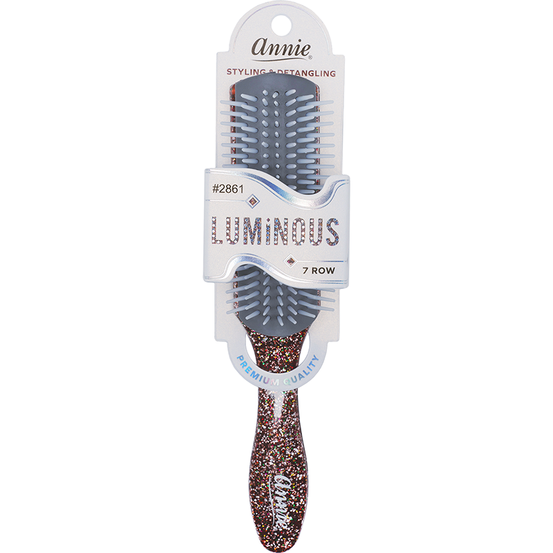 Annie Luminous 7 Row Styling Brush Assorted Colors Brushes Annie Silver/Rainbow  