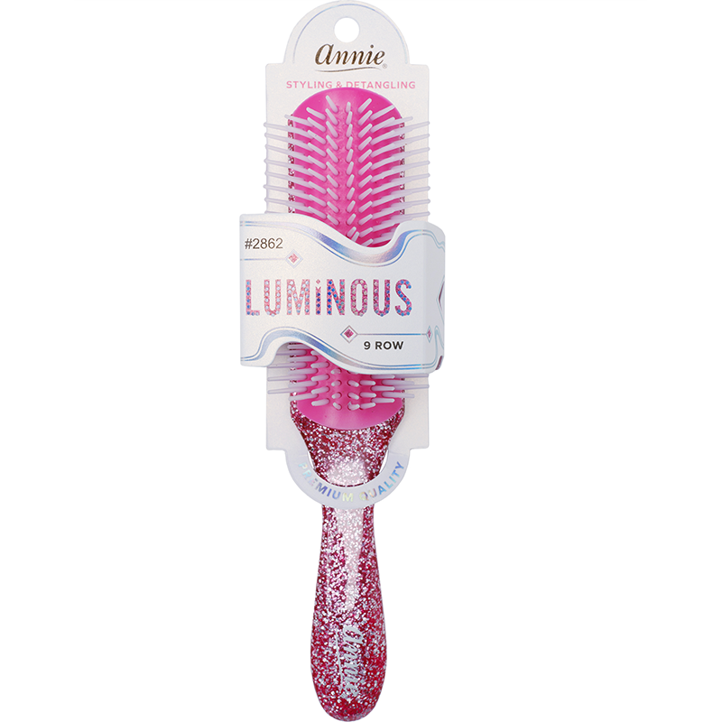 Annie Luminous 9 Row Styling Brush Assorted Colors Brushes Annie Pink  