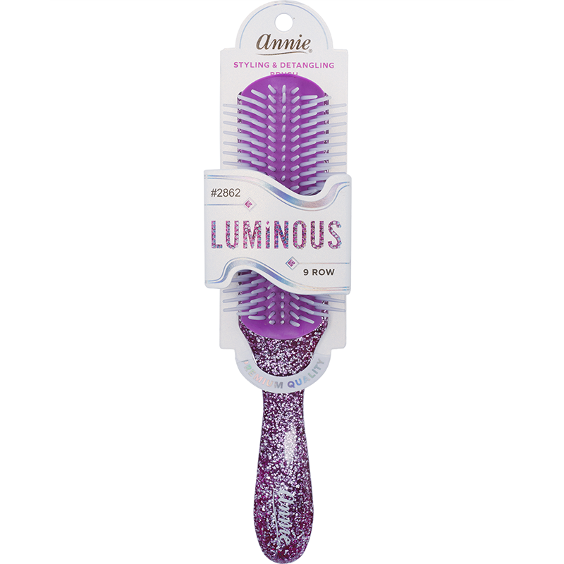 Annie Luminous 9 Row Styling Brush Assorted Colors Brushes Annie Purple  