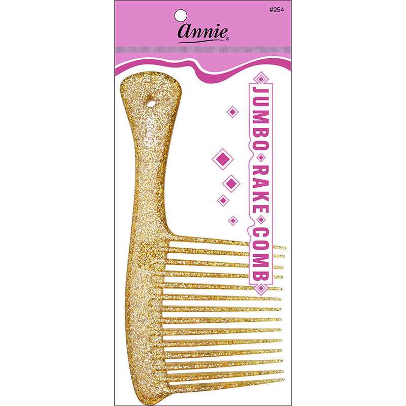 Annie Luminous Jumbo Rake Comb Asst Color comb Annie Gold  