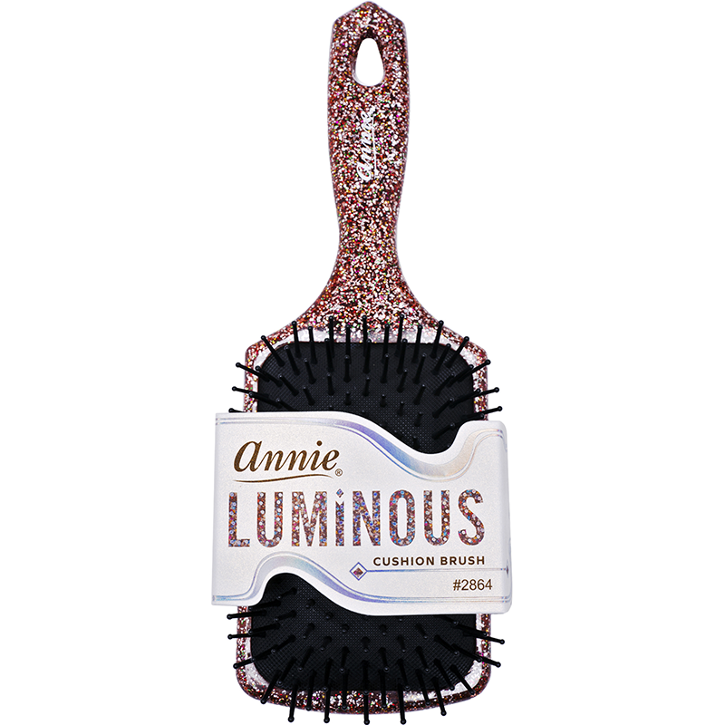 Annie Luminous Paddle Brush Large Assorted Colors Brushes Annie Silver/Rainbow  