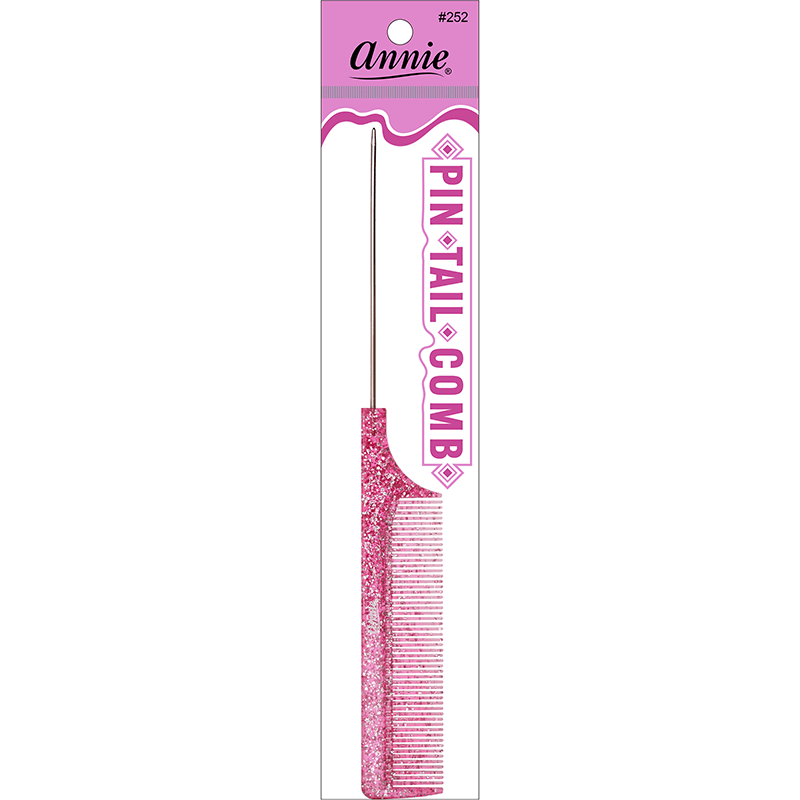 Annie Luminous Pin Tail Comb Asst Colors Combs Annie Pink  
