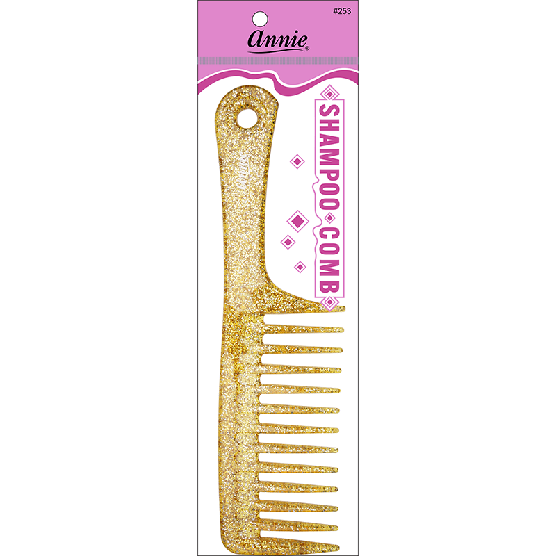 Annie Luminous Shampoo Comb Asst Color Combs Annie Gold  