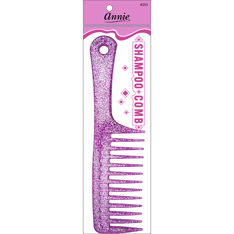 Annie Luminous Shampoo Comb Asst Color Combs Annie Purple  