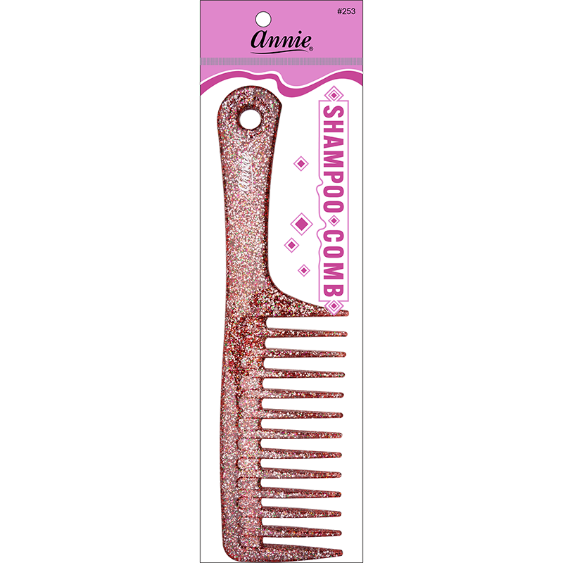 Annie Luminous Shampoo Comb Asst Color Combs Annie Silver/Rainbow  