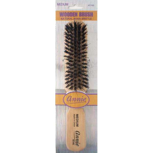 Annie Medium Wooden Brush Boar Bristle 5 Row Brushes Annie   