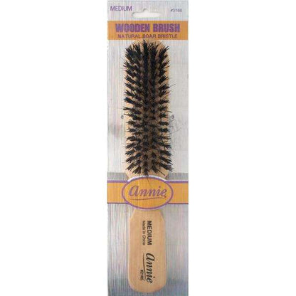 Annie Medium Wooden Brush Boar Bristle 5 Row Brushes Annie   