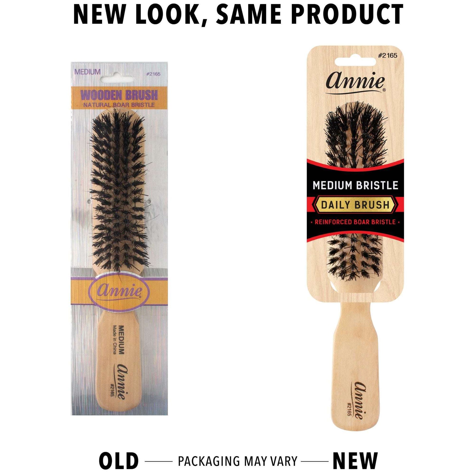 Annie Medium Wooden Brush Boar Bristle 5 Row Brushes Annie   