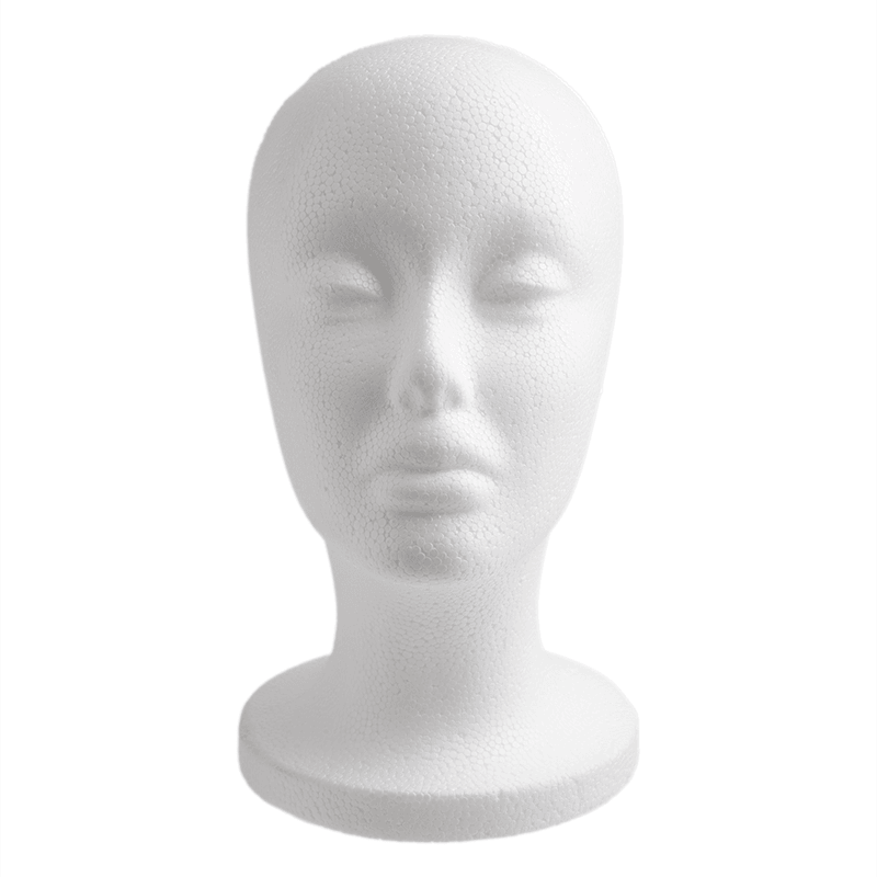 Annie Polystyrene Foam Wig Head 10.5 Inch Tall Mannequins Annie   