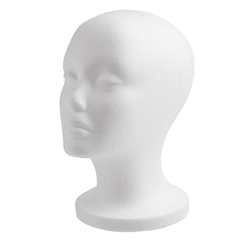 Annie Polystyrene Foam Wig Head 10.5 Inch Tall Mannequins Annie   