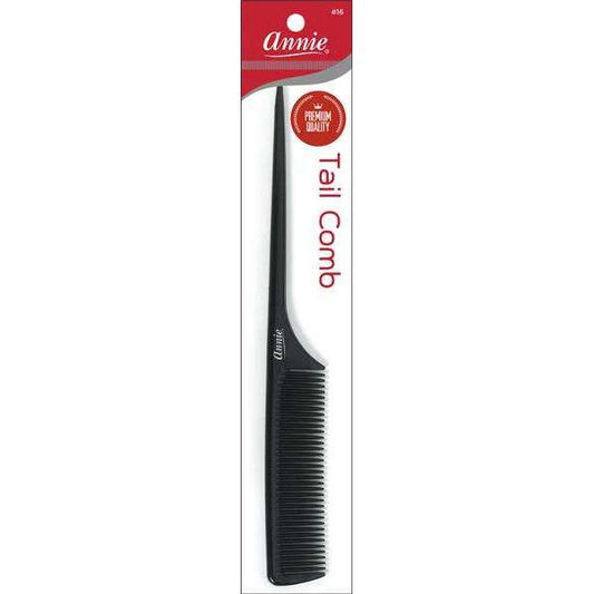 Annie Premium Rat Tail Comb Black 1ct Combs Annie   