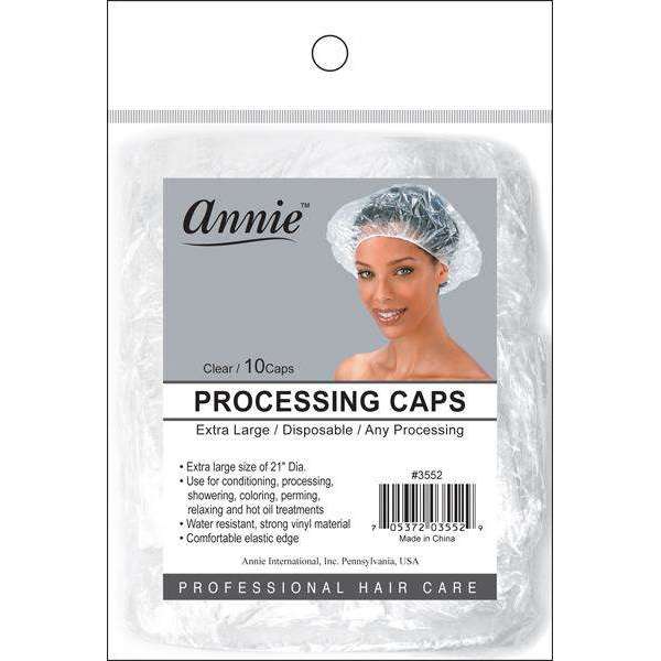 Annie Processing Caps  XL 10Pc Clear Bonnets Annie   