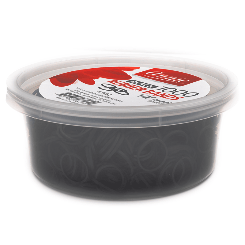 Annie Rubber Bands 1000Ct Black Rubber Bands Annie   