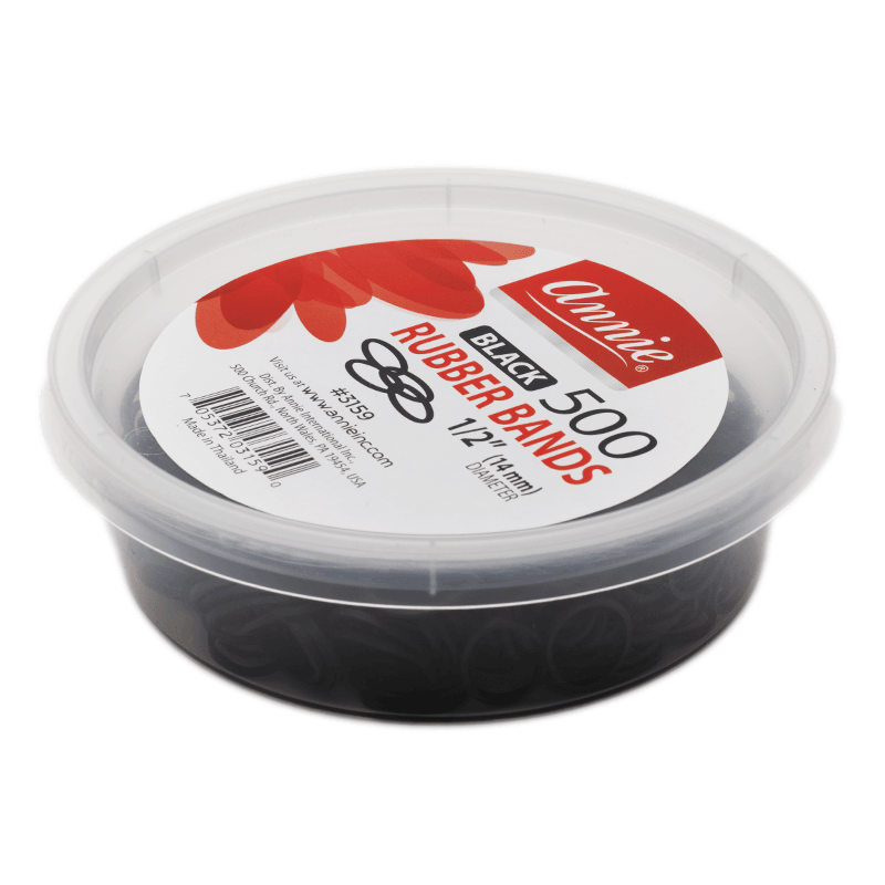 Annie Rubber Bands 500Ct Black Rubber Bands Annie   