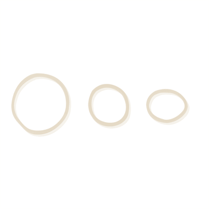 Annie Rubber Bands Asst Size 300Ct White Rubber Bands Annie   