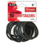 Annie Rubberized Ponytailer 10ct Black Ponytailers Annie   